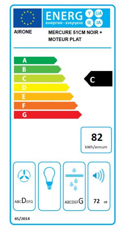 Vue 2 Hotte en inox Airone Mercure H37751 009 couleur noir