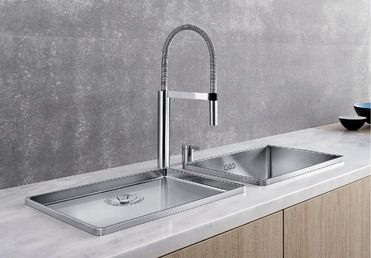 Vue 1 Evier en inox Blanco Attika 521656 couleur inox 520x420 avec 1 cuve