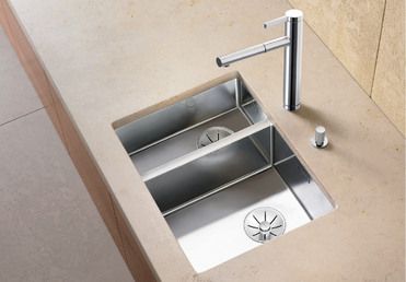 Vue 1 Evier en inox Blanco Claron 521565 couleur inox 180x400 avec 1 cuve