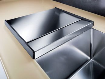 Vue 2 Evier en inox Blanco Claron 521571 couleur inox 340x400 avec 1 cuve vidage manuel