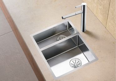 Vue 1 Evier en inox Blanco Claron 521607 couleur inox 340x180 avec 1 cuve vidage manuel