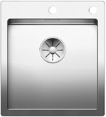  Evier en inox Blanco Claron 521632 couleur inox 460x510 avec 1 cuve vidage manuel