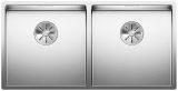  Evier en inox Blanco Claron 521617 couleur inox 400x400 avec 2 cuves vidage manuel