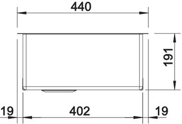 Plan Evier en inox Blanco Claron 521617 couleur inox 400x400 avec 2 cuves vidage manuel