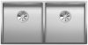 Evier en inox Blanco Claron 525017 couleur inox 865x440 avec 2 cuves