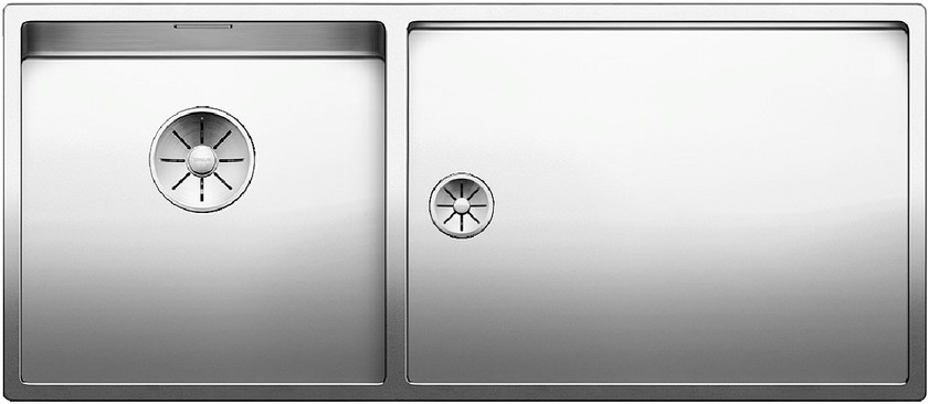  Evier en inox Blanco Claron 521599 couleur inox 400x550 avec 2 cuves vidage manuel 521599