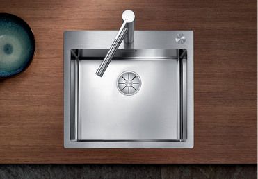 Vue 1 Evier en inox Blanco Claron 521633 couleur inox 560x510 avec 1 cuve vidage manuel