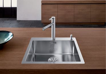 Vue 2 Evier en inox Blanco Claron 521633 couleur inox 560x510 avec 1 cuve vidage manuel