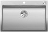 Evier en inox Blanco Claron 523394 couleur inox 760x510 avec 1 cuve vidage manuel