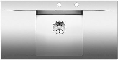  Evier en inox Blanco Flow 521636 couleur inox 1000x510 avec 1 cuve vidage manuel