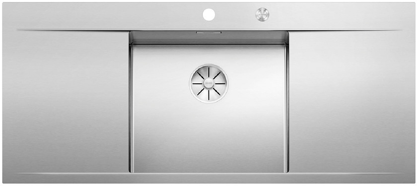  Evier en inox Blanco Flow 521637 couleur inox 1160x510 avec 1 cuve vidage manuel 521637