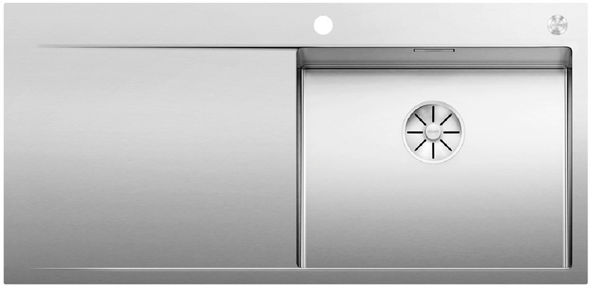  Evier en inox Blanco Flow 521640 couleur inox 1060x510 avec 1 cuve vidage manuel 521640