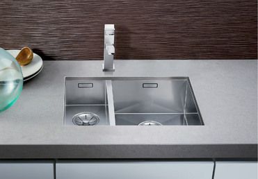 Vue 1 Evier en inox Blanco Zerox 521567 couleur inox 180x400 avec 1 cuve