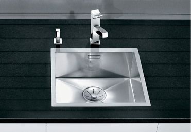 Vue 1 Evier en inox Blanco Zerox 521582 couleur inox 340x400 avec 1 cuve