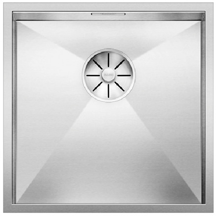  Evier en inox Blanco Zerox 521584 couleur inox 400x400 avec 1 cuve vidage manuel 521584