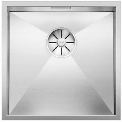  Evier en inox Blanco Zerox 521584 couleur inox 400x400 avec 1 cuve vidage manuel