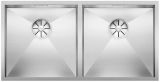  Evier en inox Blanco Zerox 521619 couleur inox 800x400 avec 2 cuves vidage manuel