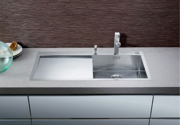 Vue 1 Evier en inox Blanco Zerox 521627 couleur inox 940x400 avec 1 cuve vidage manuel