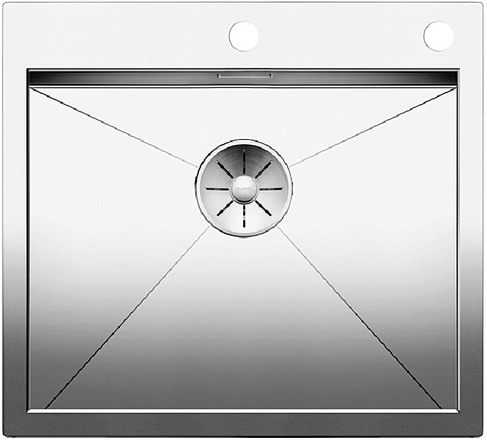  Evier en inox Blanco Zerox 521630 couleur inox 500x400 avec 1 cuve vidage manuel 521630