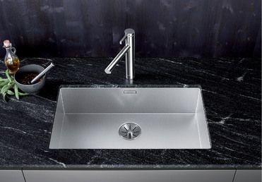 Vue 1 Evier en inox Blanco Zerox 521560 couleur inox 700x400 avec 1 cuve
