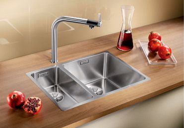 Vue 1 Evier en inox Blanco Andano 522973 couleur inox 340x400 avec 1 cuve