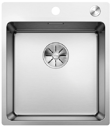  Evier en inox Blanco Andano 525244 couleur inox 440x440 avec 1 cuve vidage manuel 525244