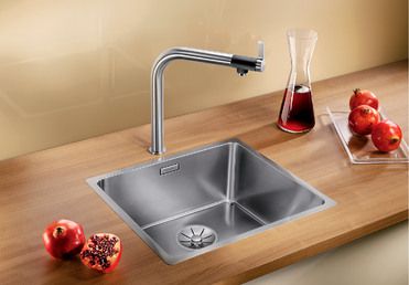 Vue 1 Evier en inox Blanco Andano 522961 couleur inox 490x440 avec 1 cuve