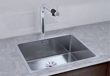 Vue 1 Evier en inox Blanco Andano 522965 couleur inox 500x400 avec 1 cuve