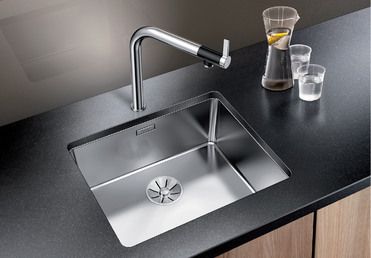 Vue 1 Evier en inox Blanco Andano 522967 couleur inox 500x400 avec 1 cuve