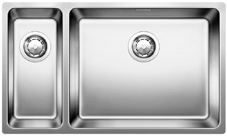  Evier en inox Blanco 500/180-u 520826 couleur inox 745x440 avec 1 cuve 520826