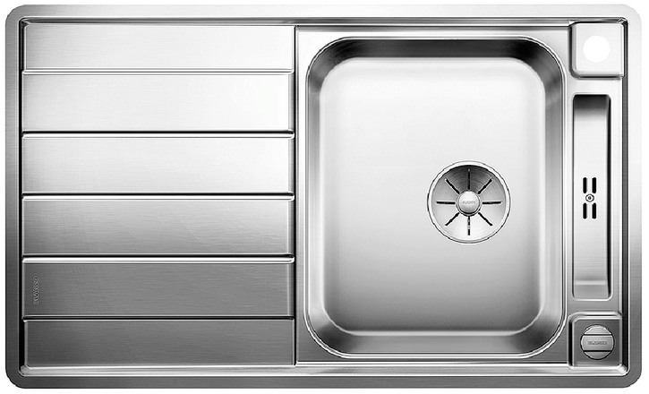  Evier en inox Blanco Axis 522102 couleur inox 860x510 avec 1 cuve vidage manuel 522102