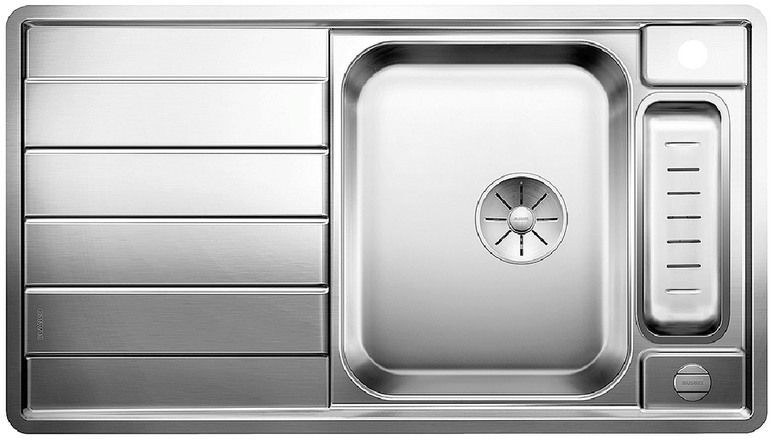  Evier en inox Blanco Axis 522103 couleur inox 915x510 avec 1 cuve vidage manuel 522103