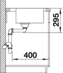 Plan Evier en inox Blanco Divon 521659 couleur inox 1000x510 avec 1 cuve vidage manuel