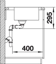 Plan Evier en inox Blanco Divon 521664 couleur inox 1160x510 avec 2 cuves vidage manuel