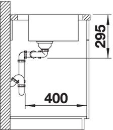 Plan Evier en inox Blanco Divon 521663 couleur inox 860x510 avec 2 cuves vidage manuel