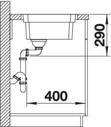 Plan Evier en inox Blanco Etagon 524272 couleur inox 740x440 avec 1 cuve