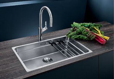 Vue 1 Evier en inox Blanco Etagon 524272 couleur inox 740x440 avec 1 cuve