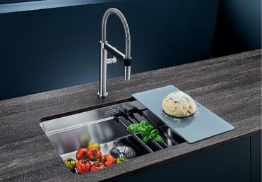 Vue 2 Evier en inox Blanco Etagon 524270 couleur inox 740x440 avec 1 cuve