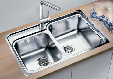 Vue 1 Evier en inox Blanco Classic 507543 couleur inox 780x510 avec 2 cuves