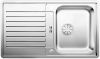 Evier en inox Blanco Classic 523661 couleur inox 860x510 avec 1 cuve vidage manuel