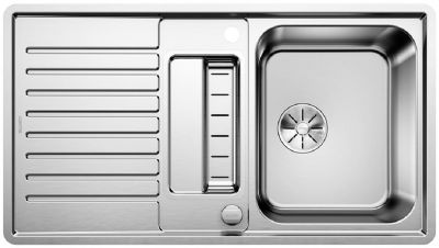  Evier en inox Blanco Classic 523663 couleur inox 915x510 avec 1 cuve vidage manuel