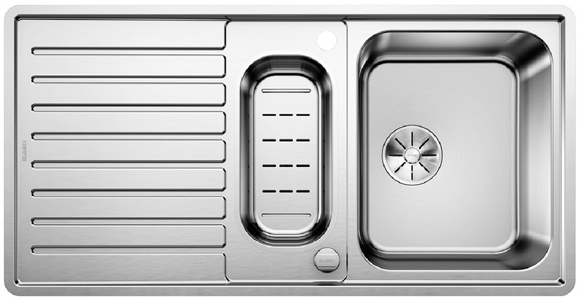  Evier en inox Blanco Classic 523665 couleur inox 1000x510 avec 1 cuve vidage manuel 523665