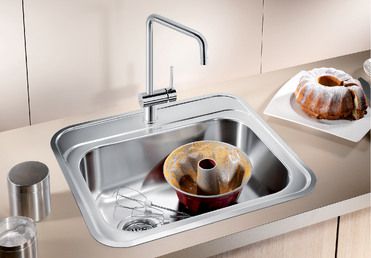 Vue 1 Evier en inox Blanco Dana-if 514646 couleur inox 575x505 avec 1 cuve