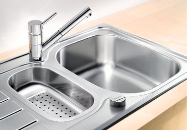 Vue 3 Evier en inox Blanco Lanis 516049 couleur inox 950x500 avec 1 cuve vidage manuel