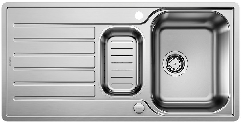  Evier en inox Blanco Lantos 519720 couleur inox 1000x500 avec 1 cuve vidage manuel 519720