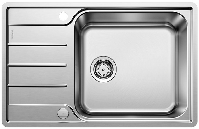  Evier en inox Blanco Lemis 525110 couleur inox 780x500 avec 1 cuve vidage manuel 525110