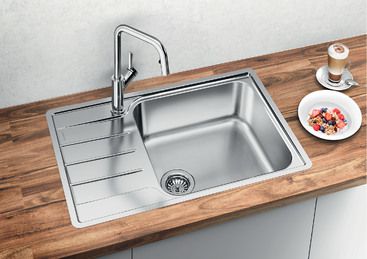 Vue 1 Evier en inox Blanco Lemis 525111 couleur inox 780x500 avec 1 cuve