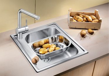 Vue 2 Evier en inox Blanco Livit 514785 couleur inox 480x500 avec 1 cuve