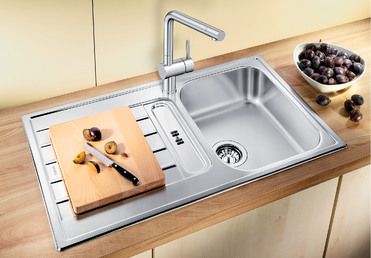 Vue 1 Evier en inox Blanco Livit 514788 couleur inox 860x500 avec 1 cuve