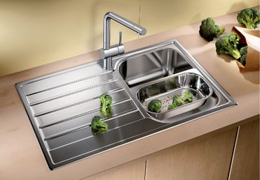 Vue 2 Evier en inox Blanco Livit 516352 couleur inox 860x500 avec 1 cuve